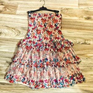 Strapless lace party Dress Small